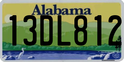 AL license plate 13DL812