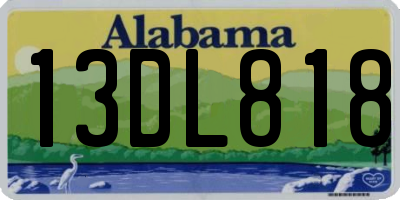 AL license plate 13DL818