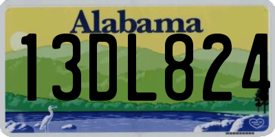 AL license plate 13DL824