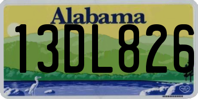 AL license plate 13DL826