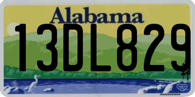 AL license plate 13DL829