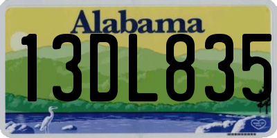 AL license plate 13DL835