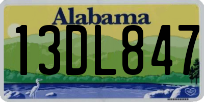 AL license plate 13DL847
