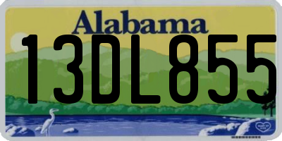 AL license plate 13DL855