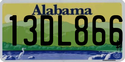 AL license plate 13DL866