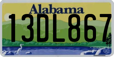 AL license plate 13DL867