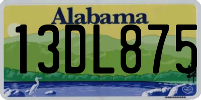 AL license plate 13DL875
