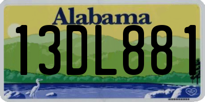 AL license plate 13DL881