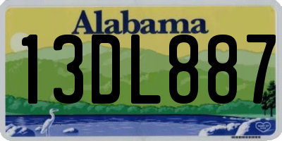 AL license plate 13DL887