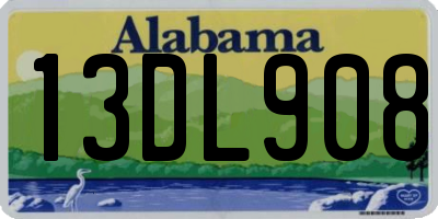 AL license plate 13DL908