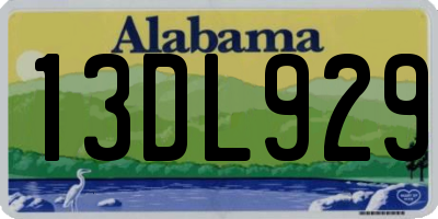 AL license plate 13DL929