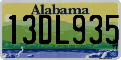 AL license plate 13DL935