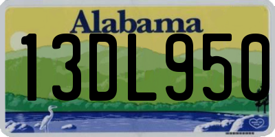 AL license plate 13DL950