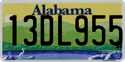 AL license plate 13DL955