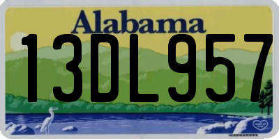 AL license plate 13DL957