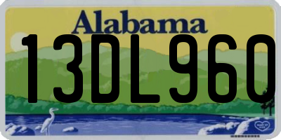 AL license plate 13DL960