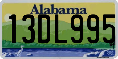 AL license plate 13DL995