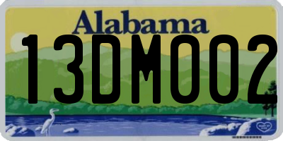 AL license plate 13DM002