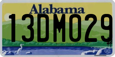AL license plate 13DM029