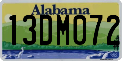AL license plate 13DM072