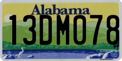 AL license plate 13DM078