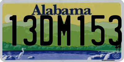 AL license plate 13DM153