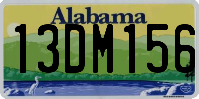 AL license plate 13DM156