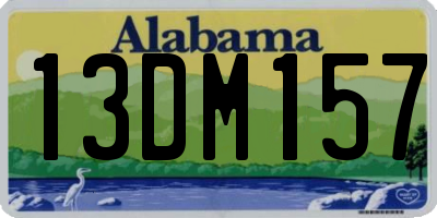 AL license plate 13DM157