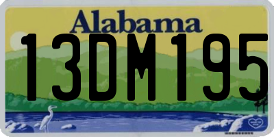 AL license plate 13DM195
