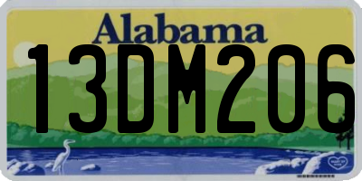 AL license plate 13DM206