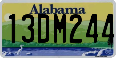 AL license plate 13DM244