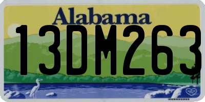 AL license plate 13DM263