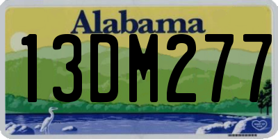 AL license plate 13DM277