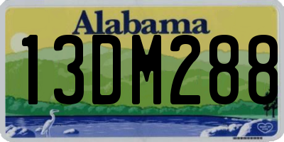AL license plate 13DM288