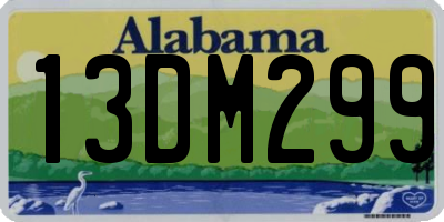 AL license plate 13DM299