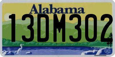 AL license plate 13DM302