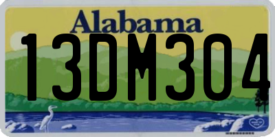 AL license plate 13DM304
