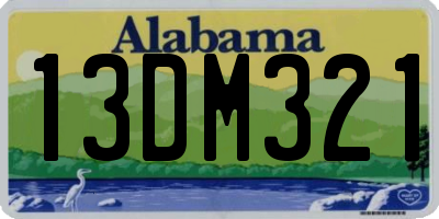 AL license plate 13DM321