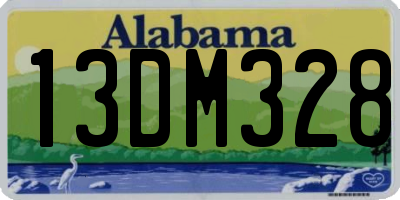 AL license plate 13DM328