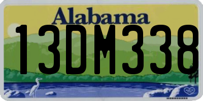 AL license plate 13DM338