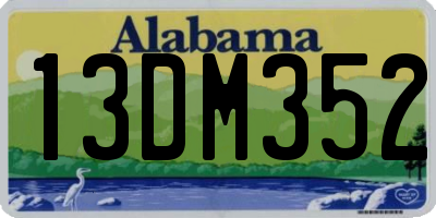 AL license plate 13DM352
