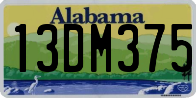 AL license plate 13DM375