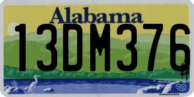 AL license plate 13DM376