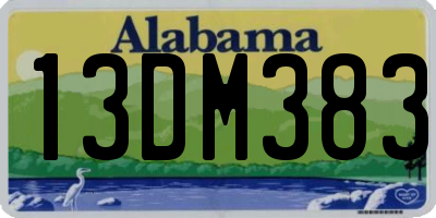 AL license plate 13DM383