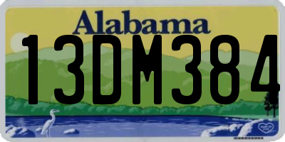 AL license plate 13DM384