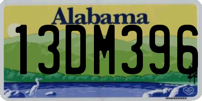 AL license plate 13DM396