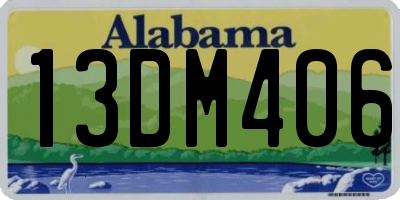 AL license plate 13DM406