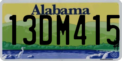 AL license plate 13DM415