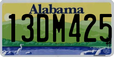 AL license plate 13DM425