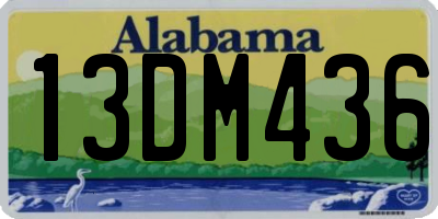 AL license plate 13DM436